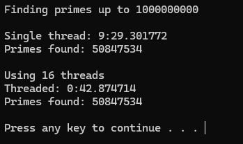 Multi-threaded Prime Factory